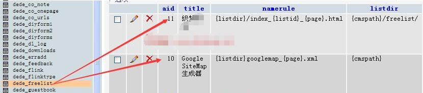 织梦自由列表更新使用教程